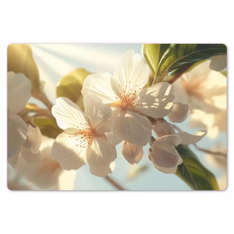 Placemat - 6 stuks - Bloesems - Wit - Zonnestralen - Bloemblaadjes — 7