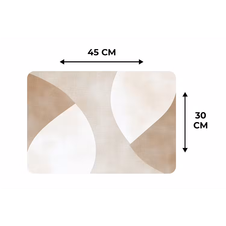 Placemat - 6 stuks - Bruin - Japandi - Abstract — 3