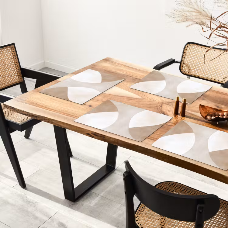 Placemat - 6 stuks - Bruin - Japandi - Abstract — 5
