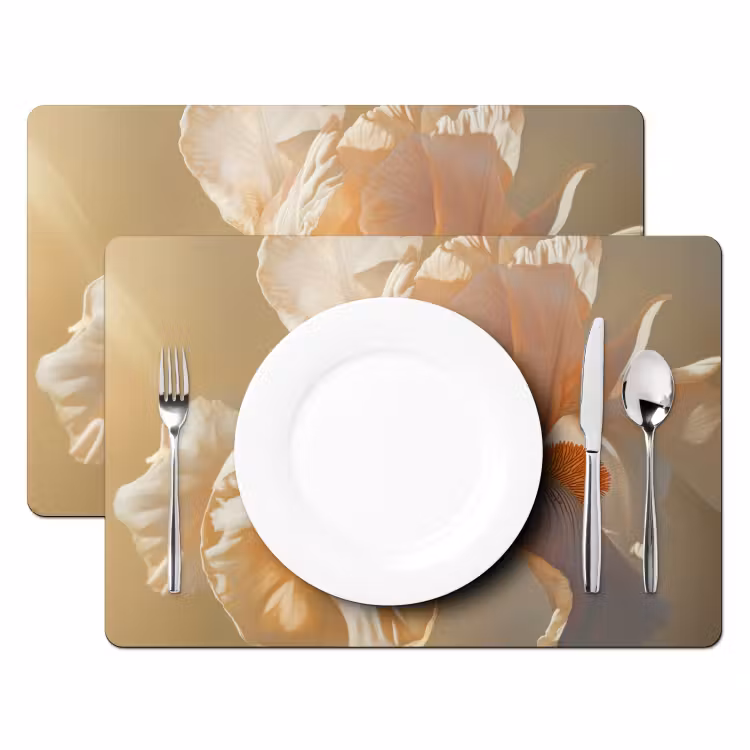 Placemat - 6 stuks - Close up - Oranje - Iris — 2