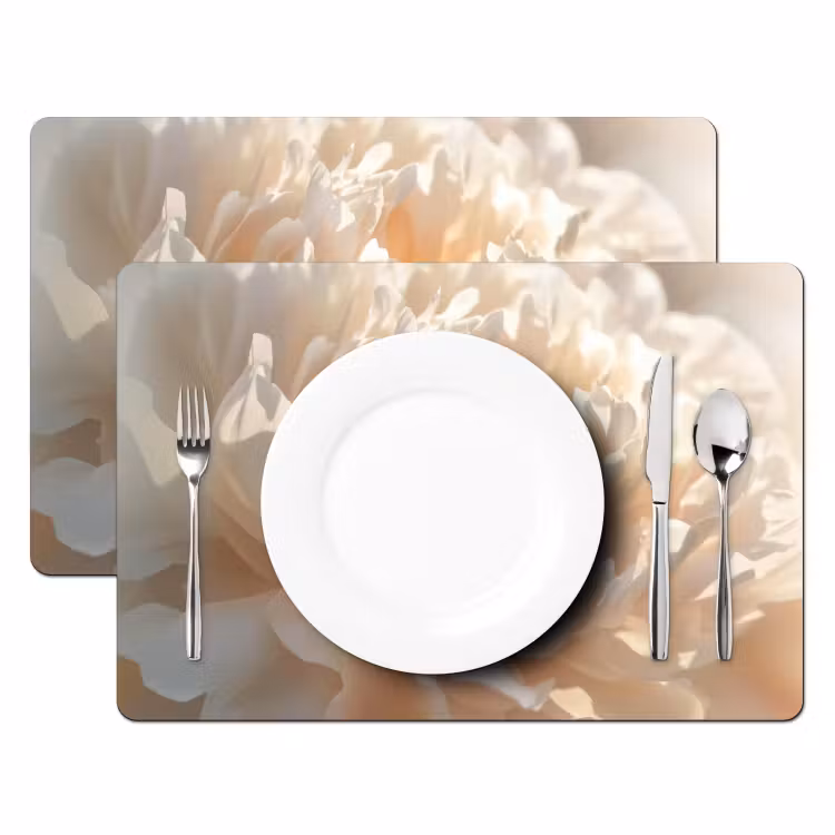 Placemat - 6 stuks - Close up - Pioenroos - Lichtroze — 2