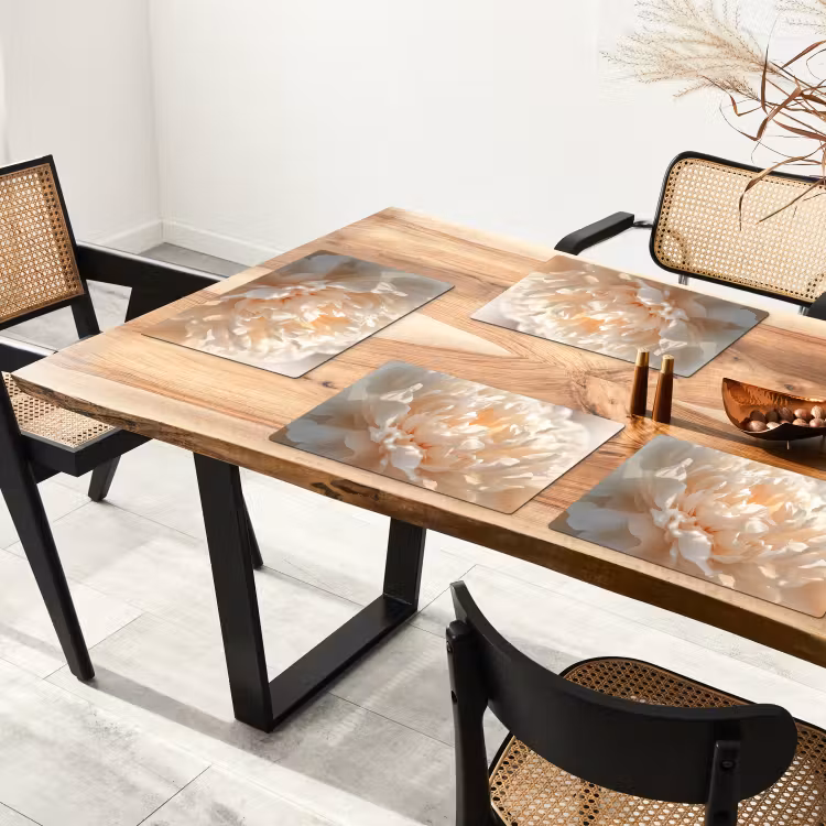 Placemat - 6 stuks - Close up - Pioenroos - Lichtroze — 5