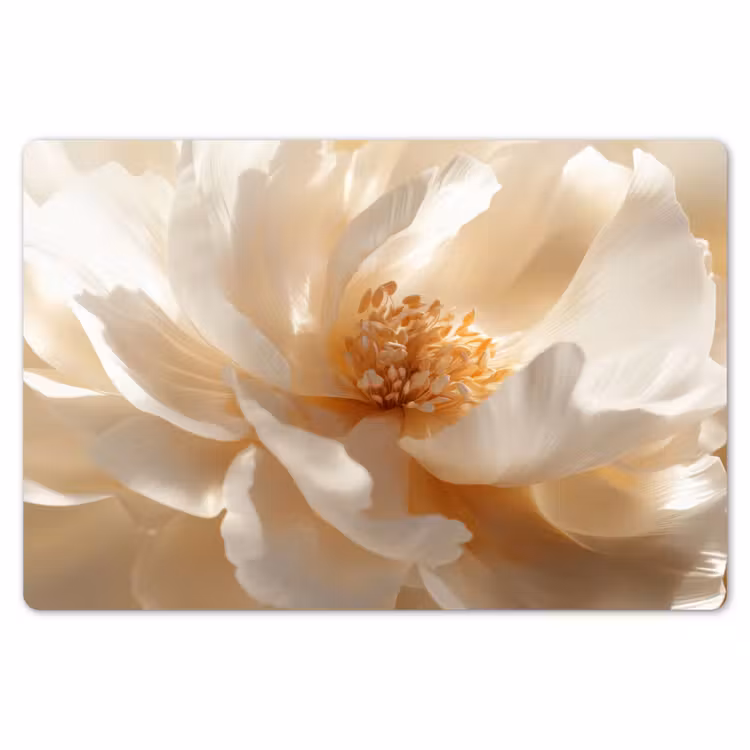 Placemat - 6 stuks - Close up - Pioenroos - Wit — 7