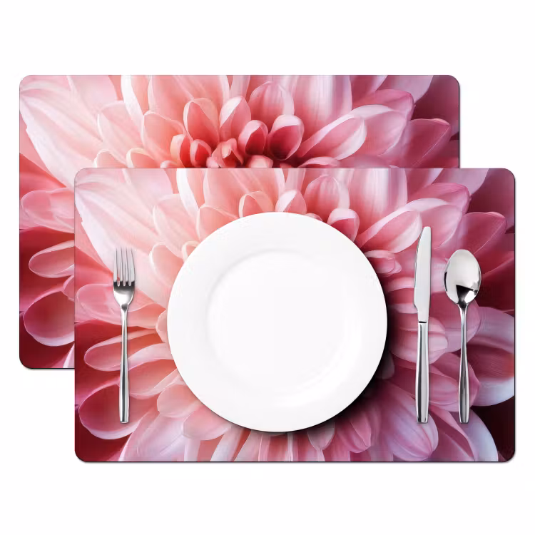Placemat - 6 stuks - Dahlia - Bloem - Close up - Roze — 2