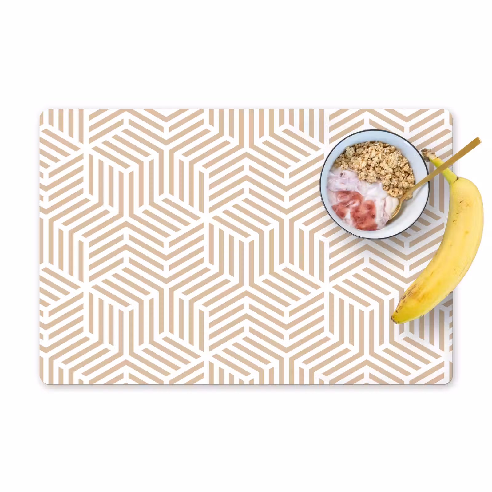Placemat - 6 stuks - Beige - Geometrie - Patronen - Abstract — 1