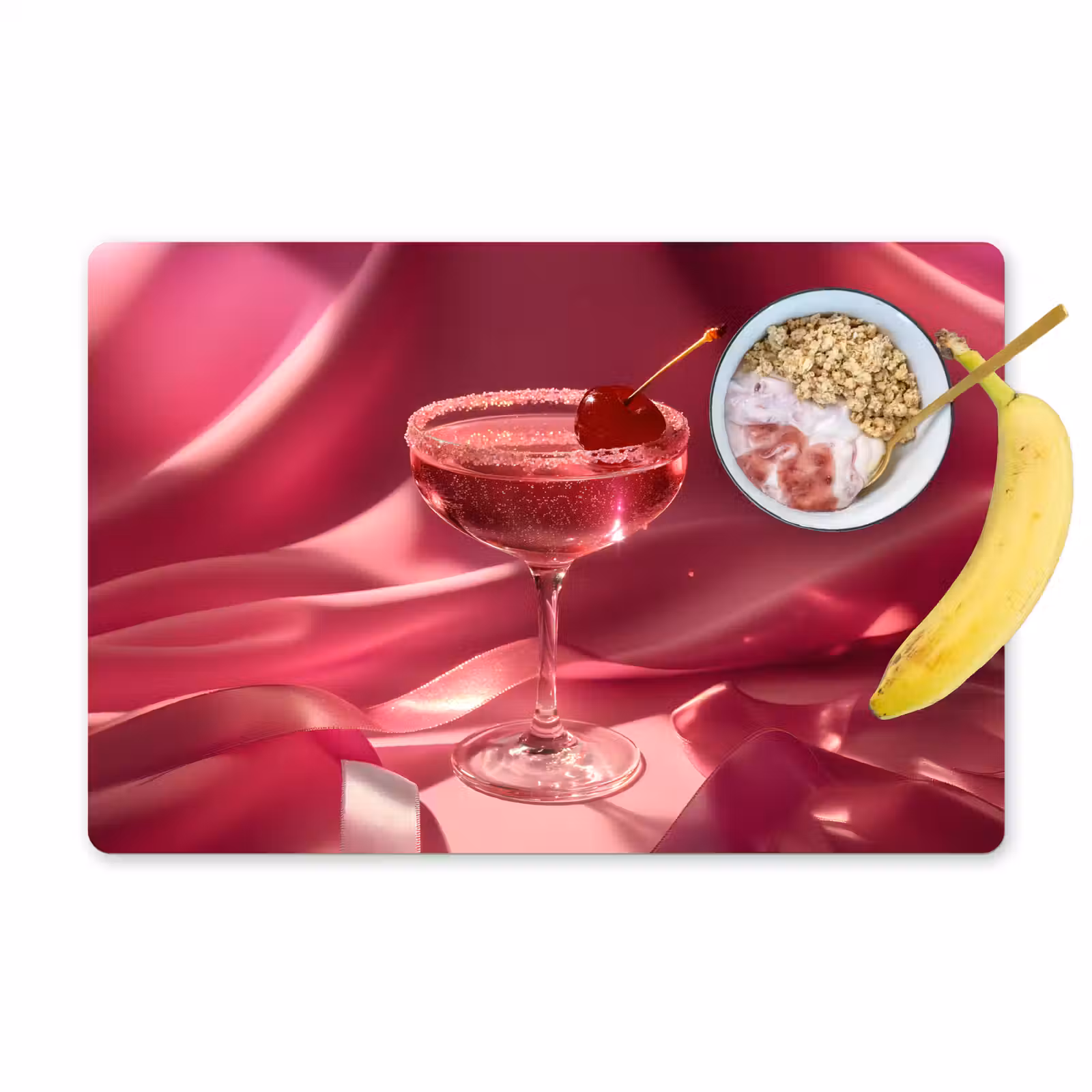 Placemat - 6 stuks - Cocktail - Pink - Luxe — 1