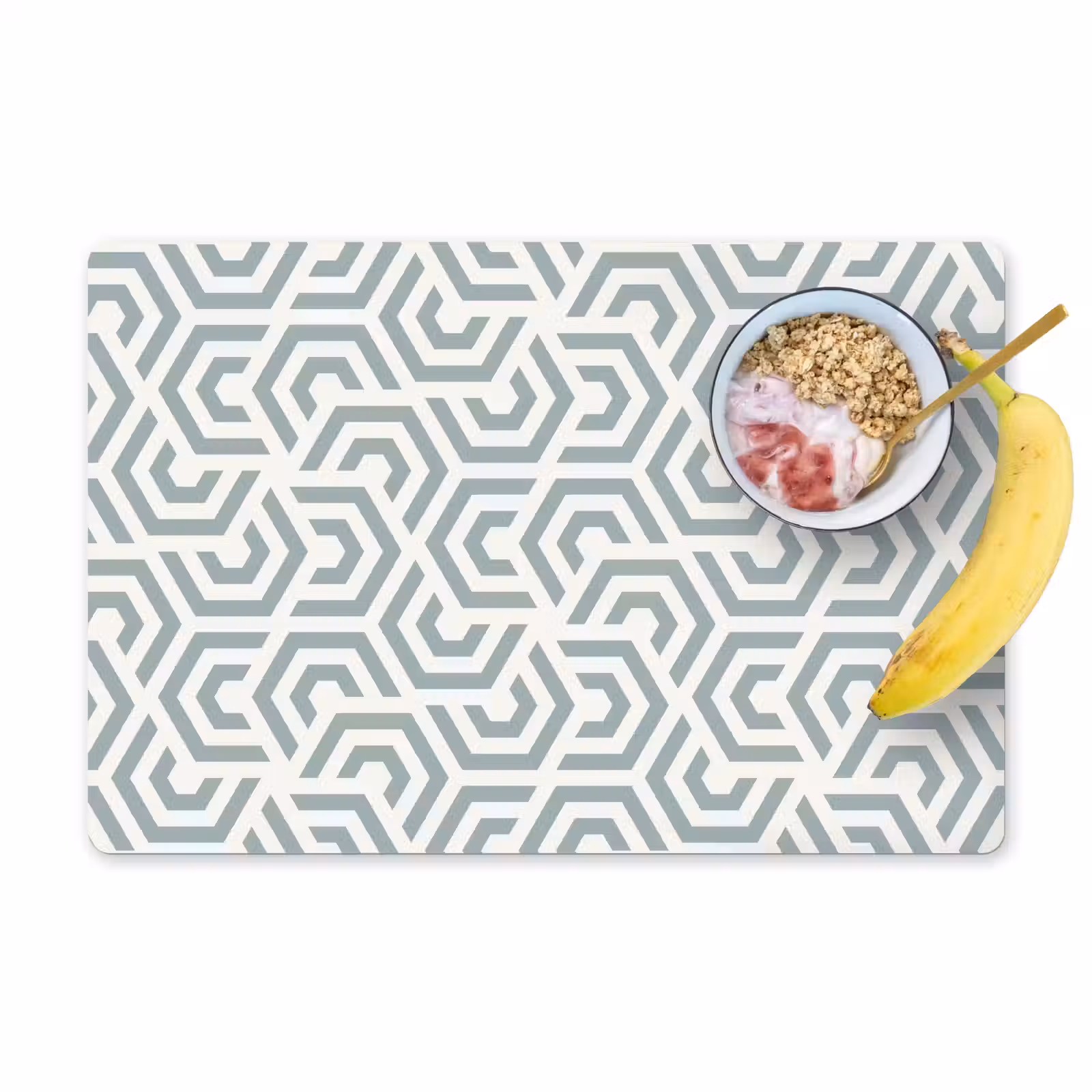 Placemat - 6 stuks - Design - Lijn - Patroon - Groen — 1