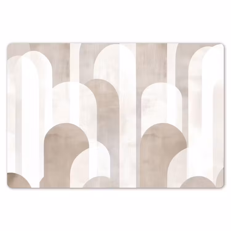 Placemat - 6 stuks - Abstracte bogen - Modern - Beige — 7