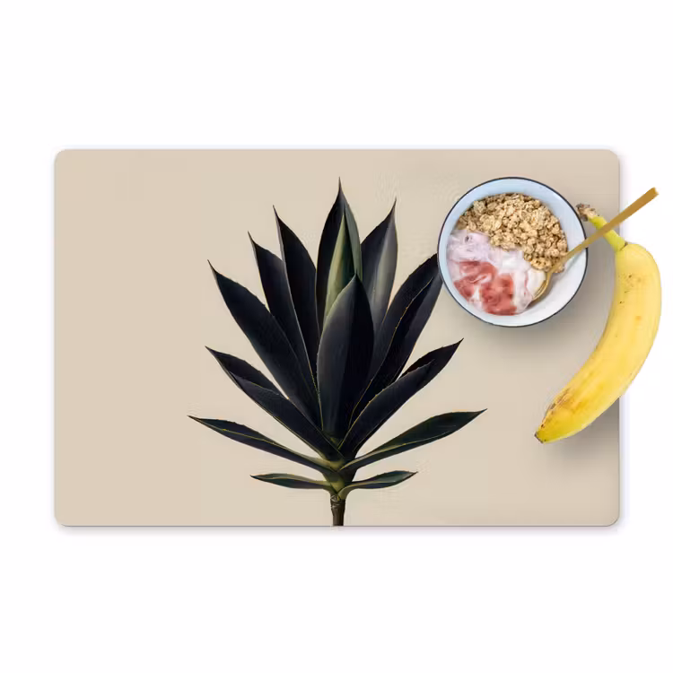 Placemat - 6 stuks - Agaveplant - Symmetrisch - Groen — 1