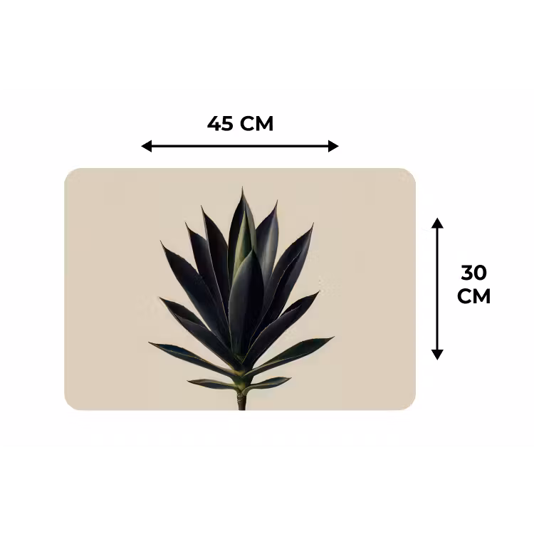 Placemat - 6 stuks - Agaveplant - Symmetrisch - Groen — 3