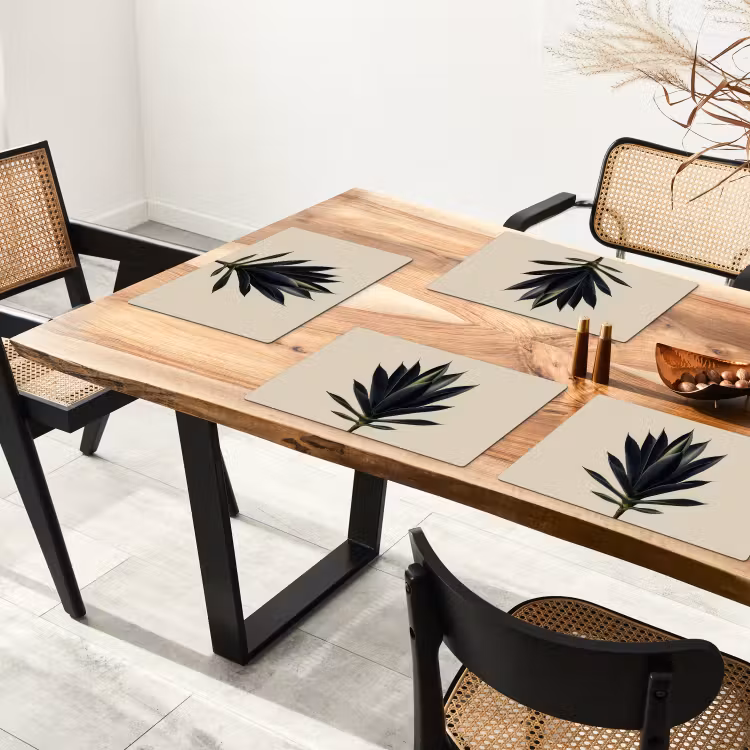 Placemat - 6 stuks - Agaveplant - Symmetrisch - Groen — 5