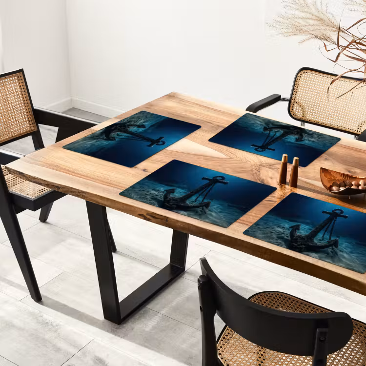Placemat - 6 stuks - Anker - Ijzer - Zeebodem - Zand — 5