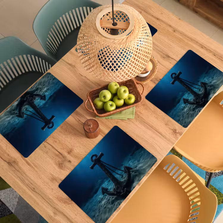 Placemat - 6 stuks - Anker - Ijzer - Zeebodem - Zand — 6