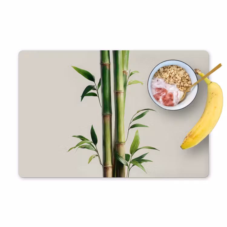Placemat - 6 stuks - Bamboestengels - Sierlijk - Groen — 1