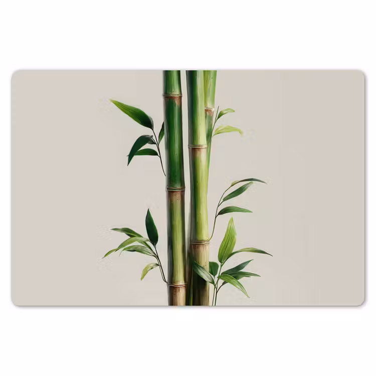 Placemat - 6 stuks - Bamboestengels - Sierlijk - Groen — 7