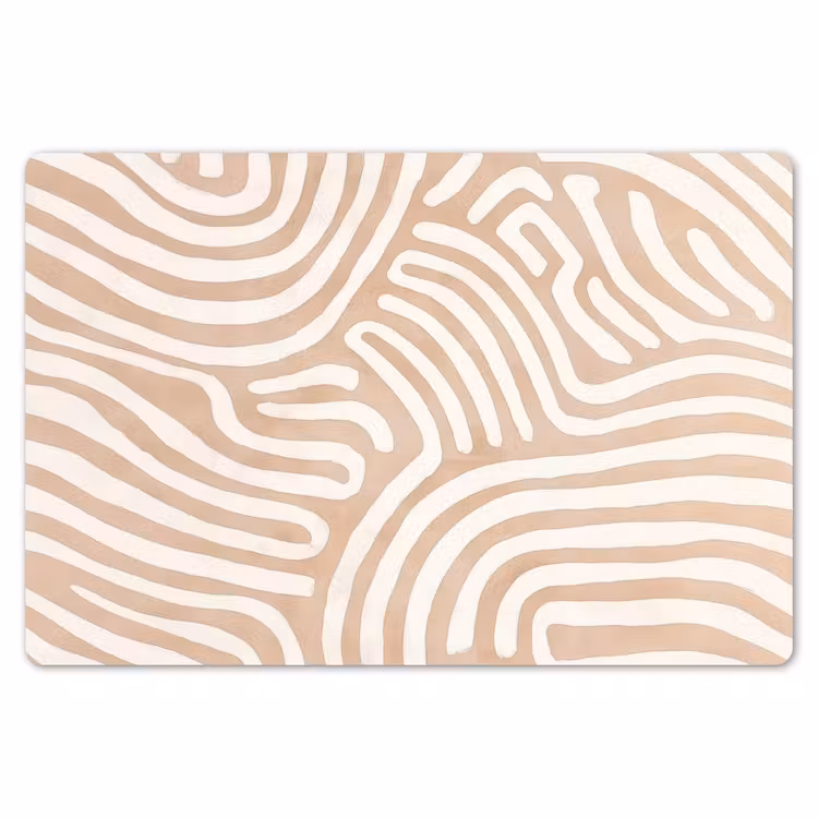 Placemat - 6 stuks - Beige - Aardspatroon — 7