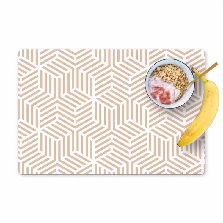 Placemat - 6 stuks - Beige - Geometrie - Patronen - Abstract — 1