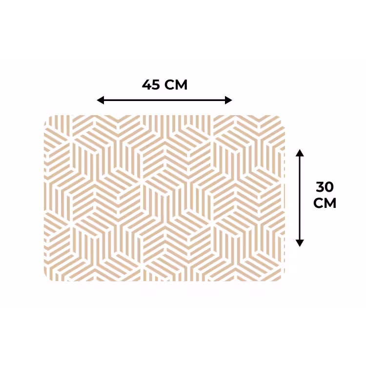 Placemat - 6 stuks - Beige - Geometrie - Patronen - Abstract — 3