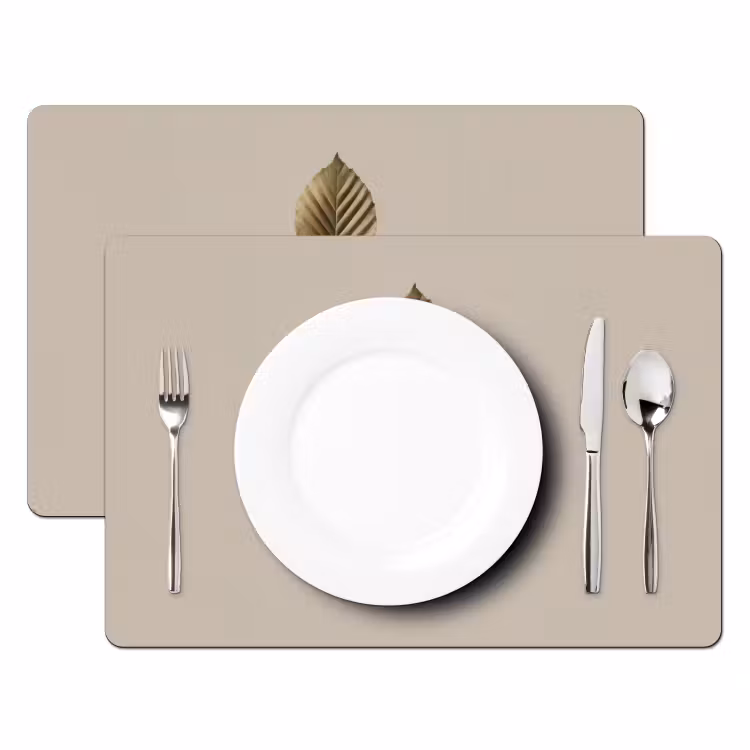Placemat - 6 stuks - Beukenbladeren - Bruin - Groen - neutraal — 2
