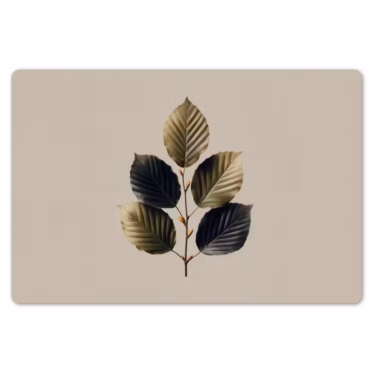 Placemat - 6 stuks - Beukenbladeren - Bruin - Groen - neutraal — 7