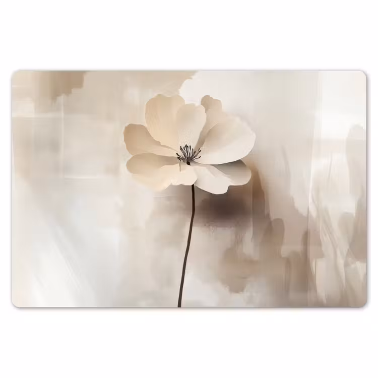 Placemat - 6 stuks - Bloem - Beige - Verf - Schaduw — 7