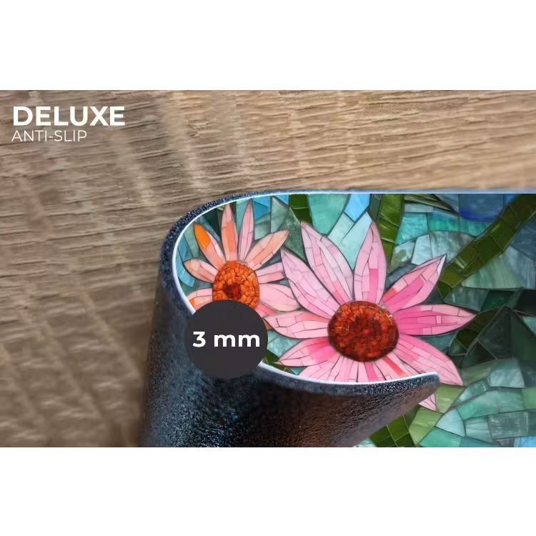 Placemat - 6 stuks - Bloemen - Roze - Glasmozaïek — 4