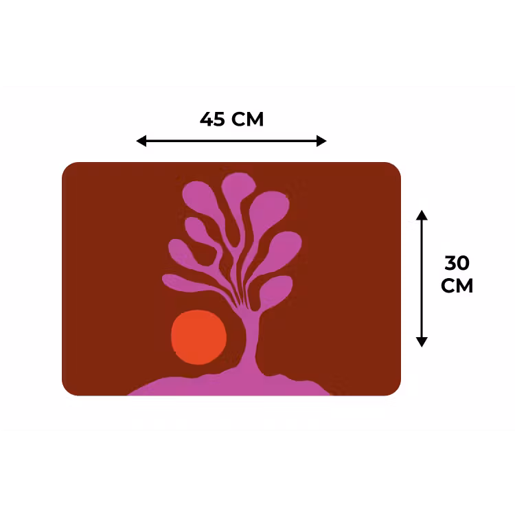Placemat - 6 stuks - Boom - Paars - Cirkel - Vloeiend — 3