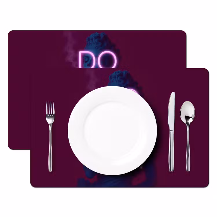 Placemat - 6 stuks - Buste - Neon - LED - Letters — 2