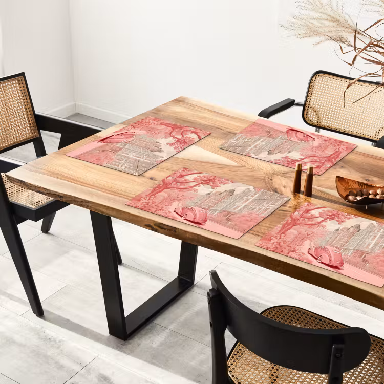 Placemat - 6 stuks - City - Car - Pink — 5