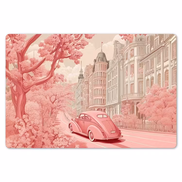 Placemat - 6 stuks - City - Car - Pink — 7