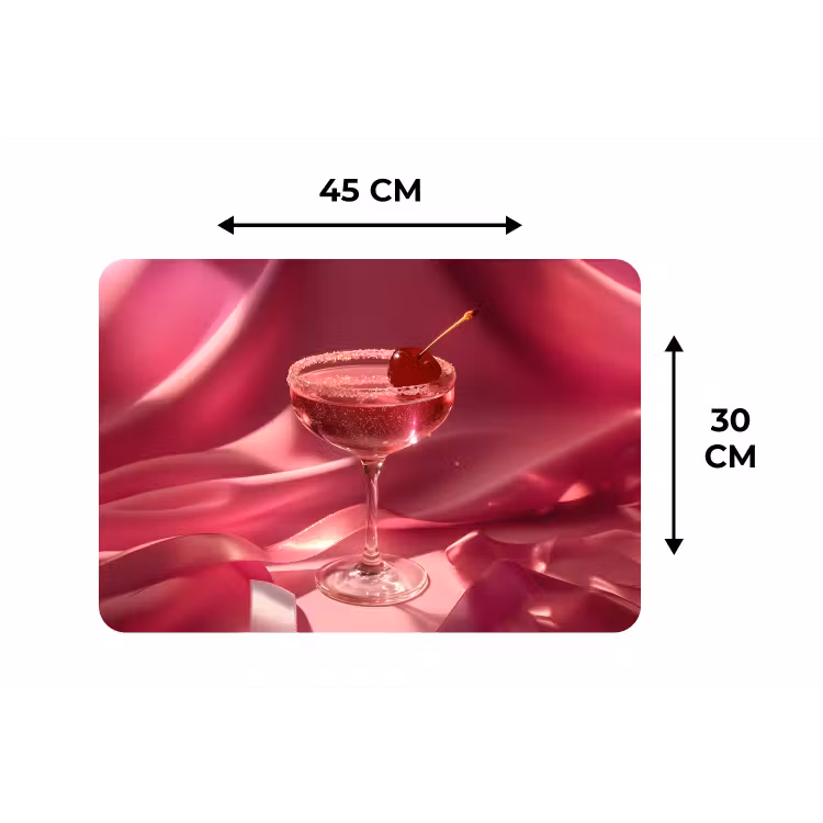 Placemat - 6 stuks - Cocktail - Pink - Luxe — 3