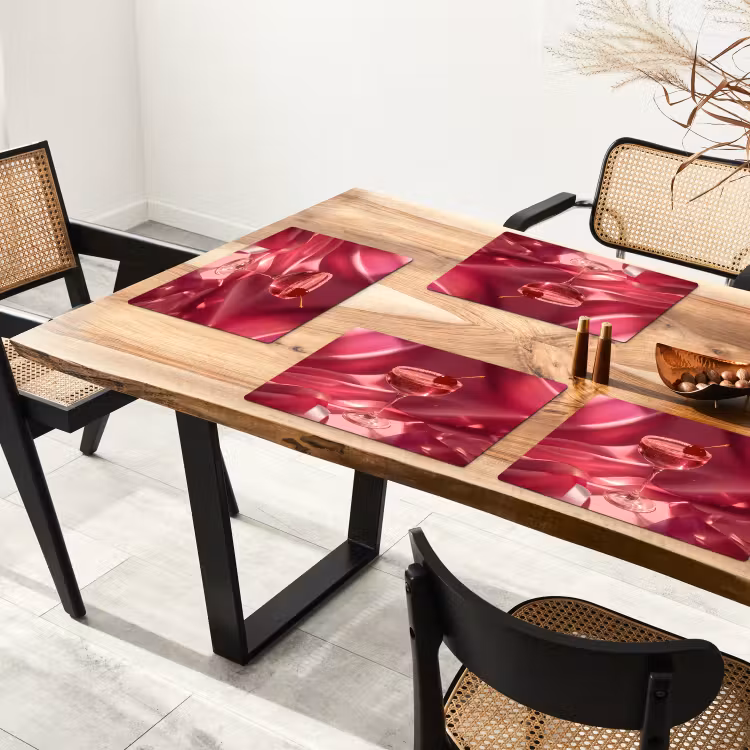 Placemat - 6 stuks - Cocktail - Pink - Luxe — 5