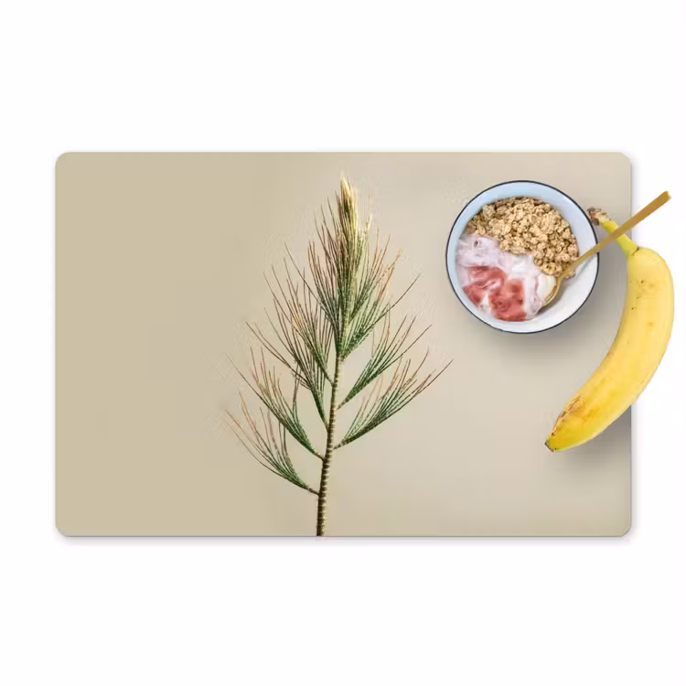 Placemat - 6 stuks - Dennentak - Naaldvormige bladeren - Lichtgroen — 1