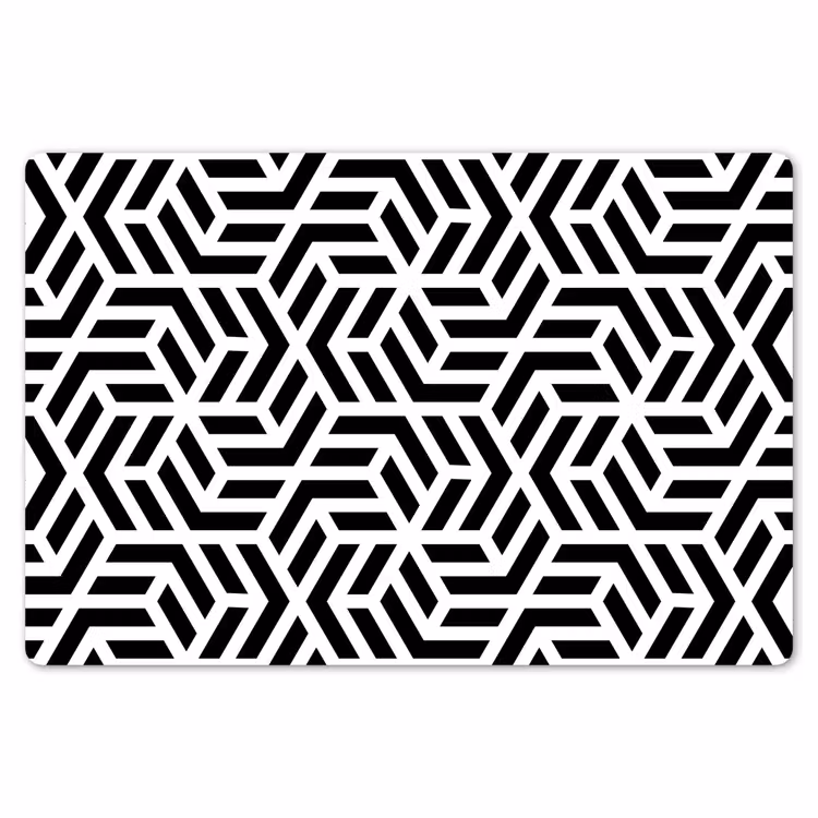 Placemat - 6 stuks - Design - Geometrie - Patroon - Zwart - Wit — 7