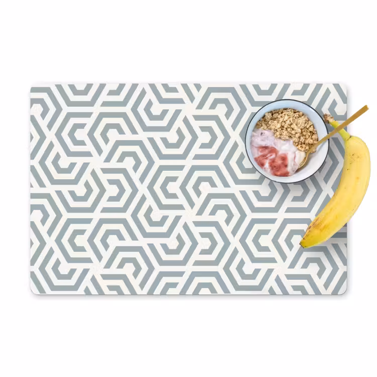 Placemat - 6 stuks - Design - Lijn - Patroon - Groen — 1