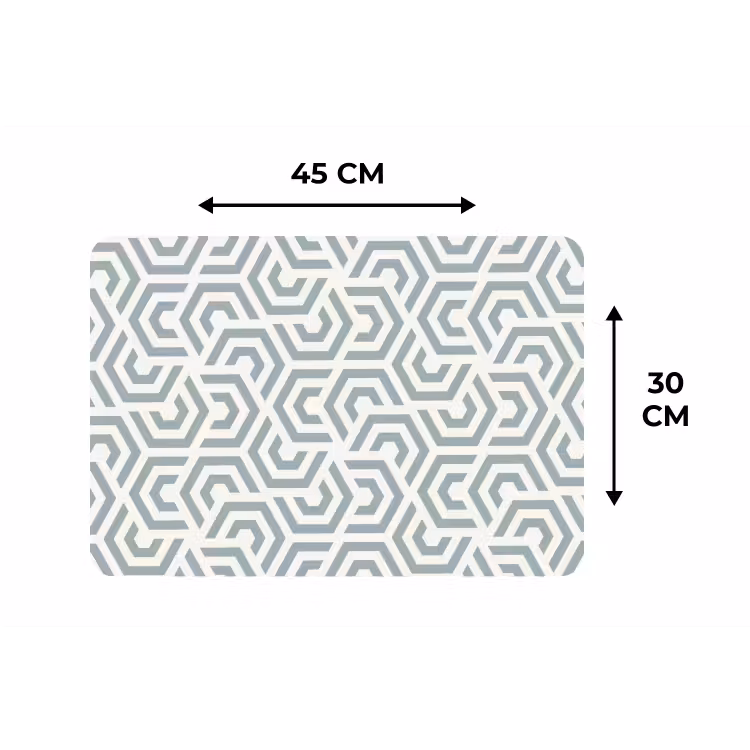Placemat - 6 stuks - Design - Lijn - Patroon - Groen — 3
