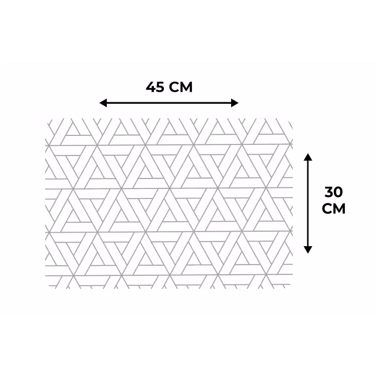 Placemat - 6 stuks - Design - Lijn - Patroon - Zwart - Wit — 3