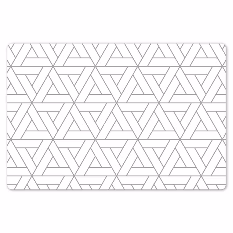 Placemat - 6 stuks - Design - Lijn - Patroon - Zwart - Wit — 7
