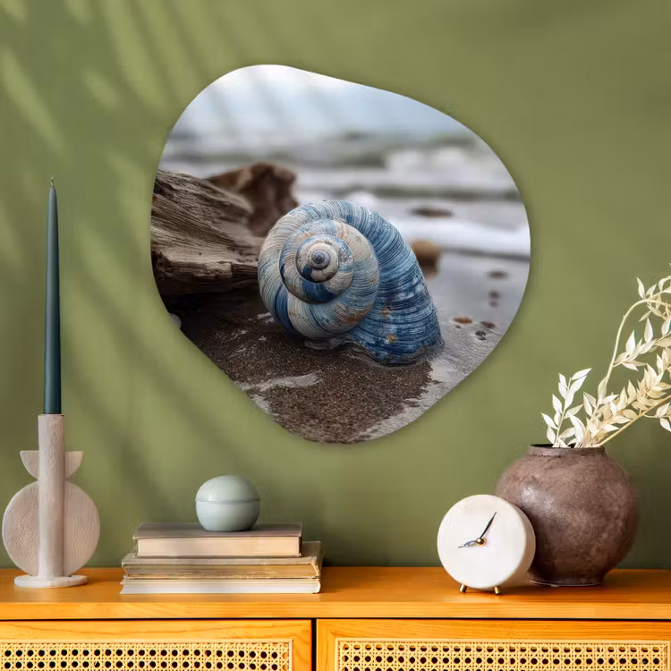 Organische vorm aluminium - Schelp - Strand - Blauw - Zee — 2