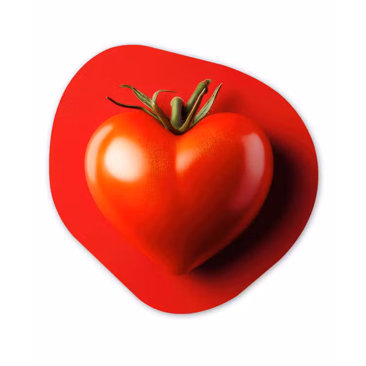 Organische vorm aluminium - Tomaat - Rood - Hart — 1