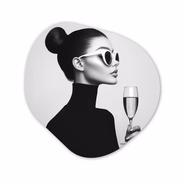 Organische vorm aluminium - Vrouw - Champagne - Modern — 1