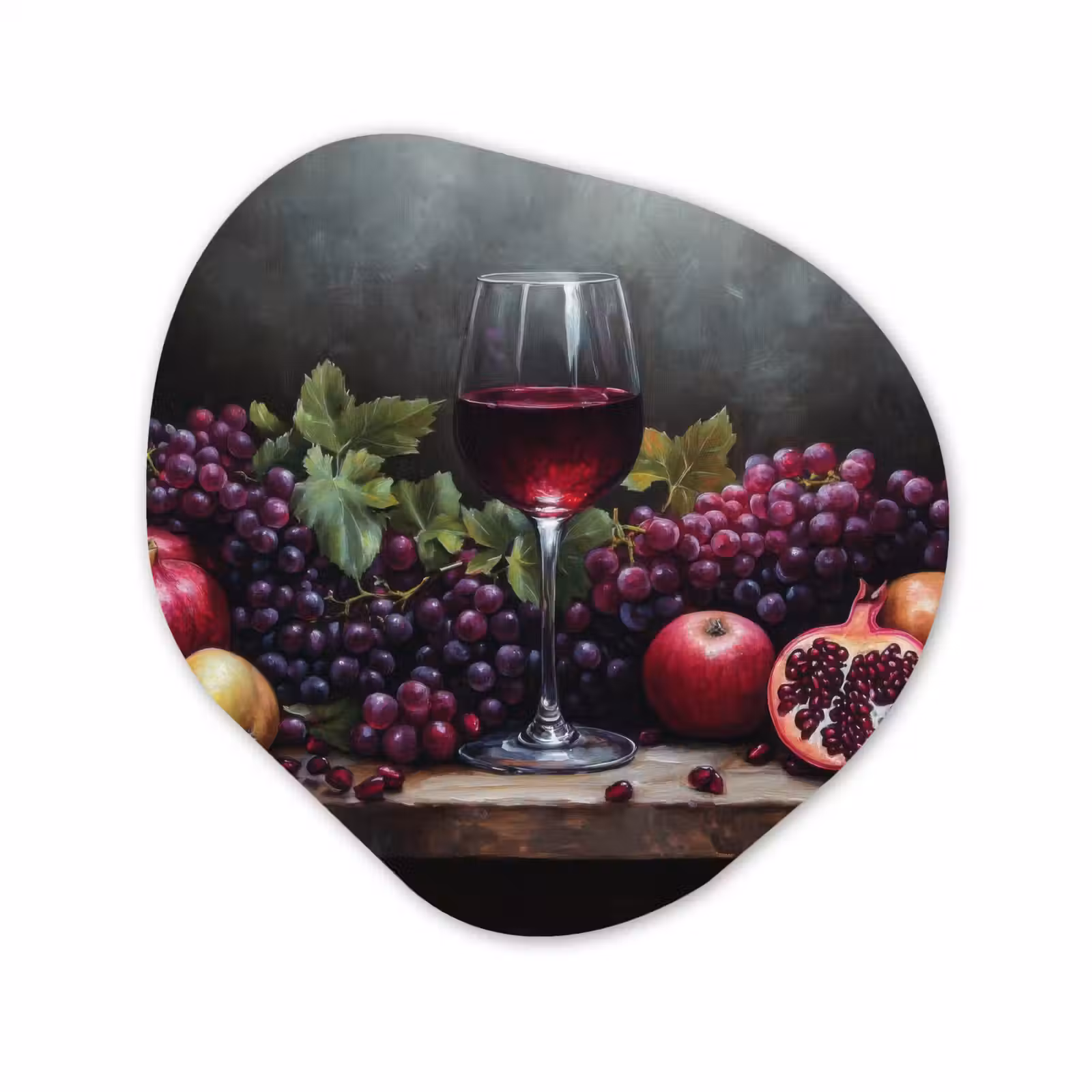 Organische vorm aluminium - Wijn - Fruit - Stilleven — 1