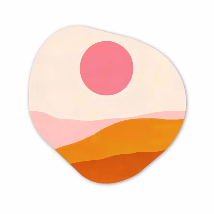 Organische vorm aluminium - Zon - Heuvels - Abstract - Roze — 1