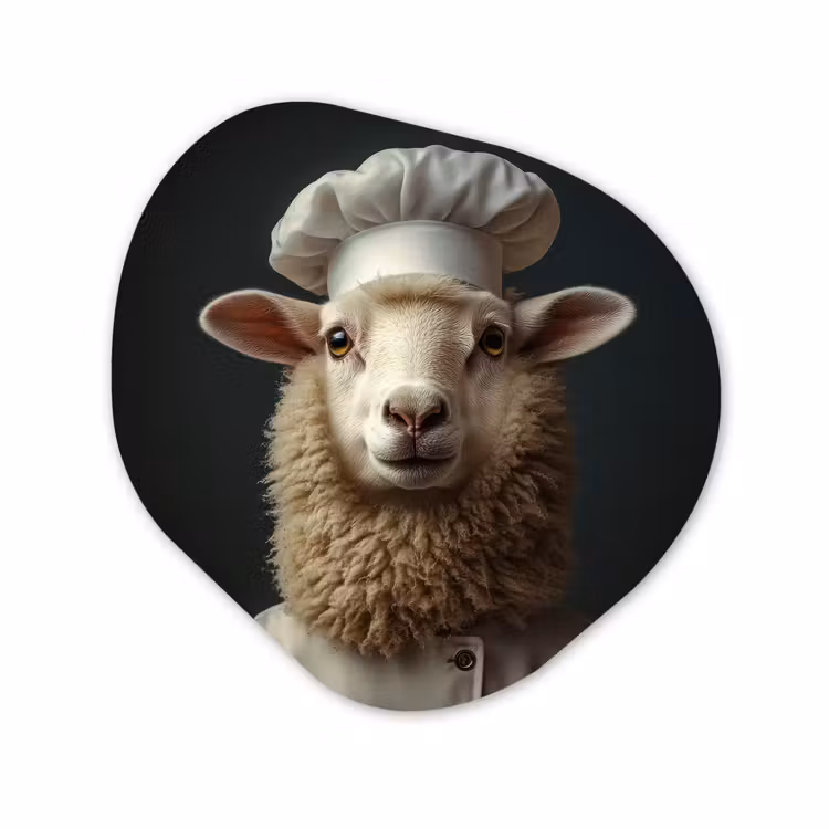 Organische vorm aluminium - Schaap - Wol - Kok — 1