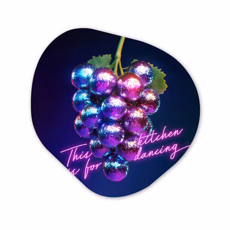 Organische vorm aluminium - Quote - Neon - Disco - Druiven — 1