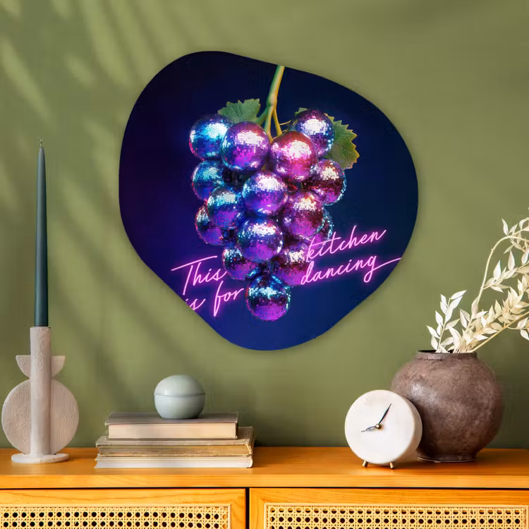 Organische vorm aluminium - Quote - Neon - Disco - Druiven — 2