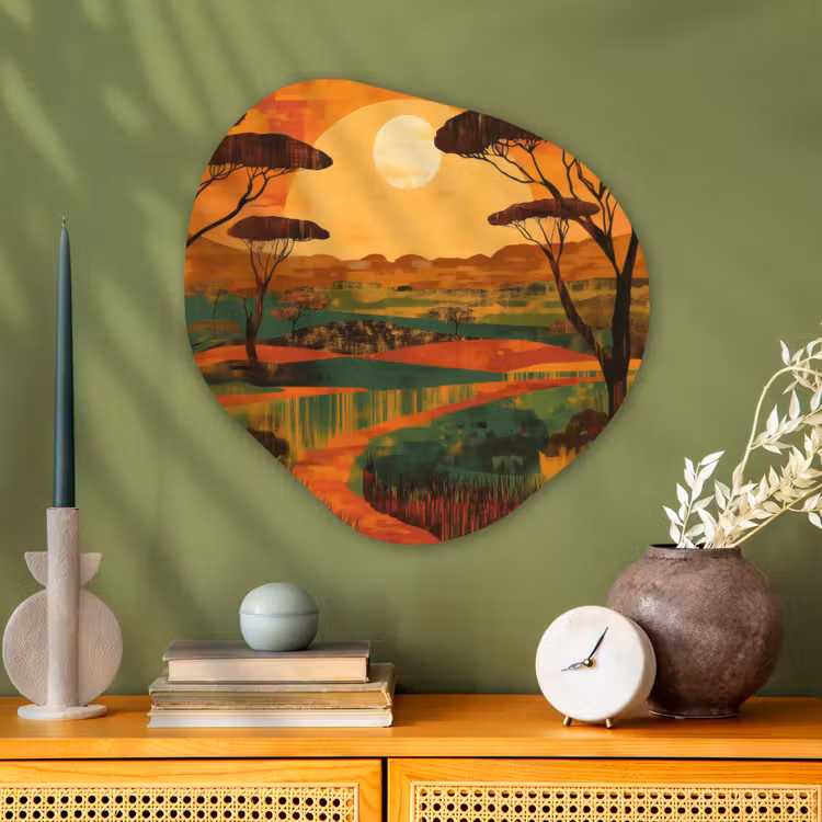 Organische vorm aluminium - Landschap - Afrikaans - Zon — 2