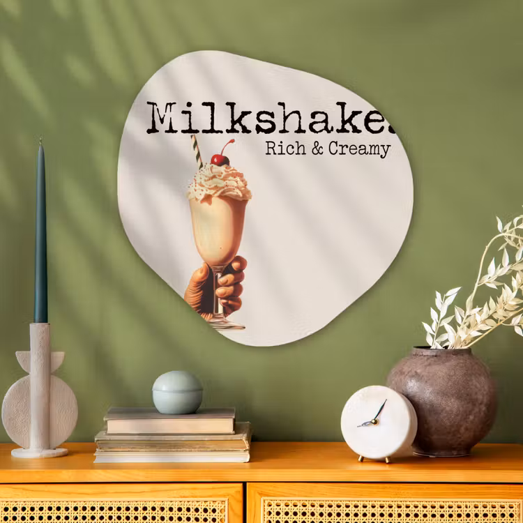 Organische vorm aluminium - Milkshake - Kers - Rietje — 2