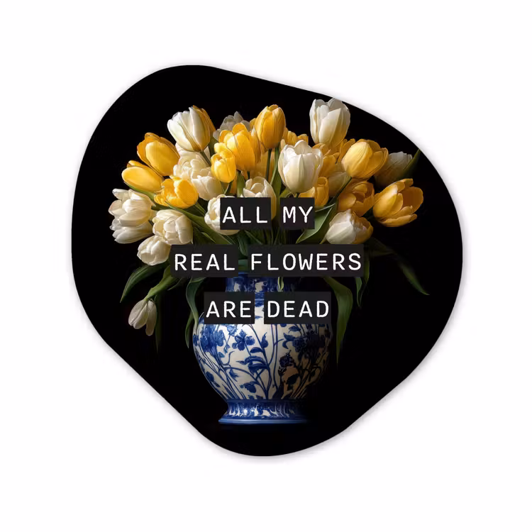 Organische vorm aluminium - Quotes - Bloem - Tulp - Geel — 1