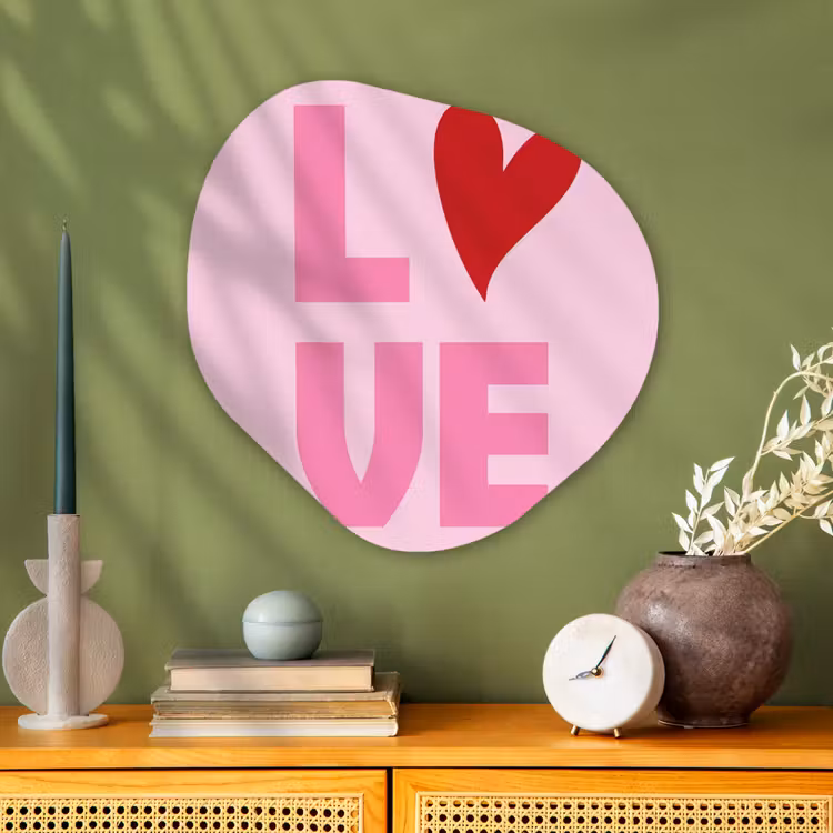 Organische vorm aluminium - Love - Roze - Hart - Valentijn — 2